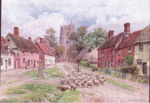 Monks Eleigh, Suffolk, fra The Cottages and the Village Life of Rural England udgivet af Dent & Sons Limited af Alfred Robert Quinton