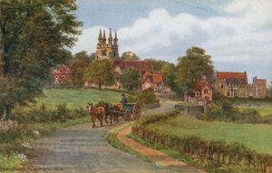 Penhurst Place and Church (farve litho) af Alfred Robert Quinton