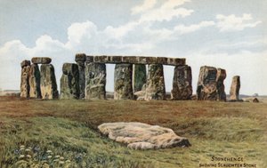 Stonehenge, der viser Slaughter Stone af Alfred Robert Quinton