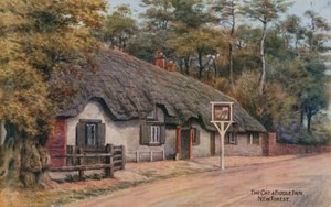 The Cat and the Fiddle Inn, New Forest af Alfred Robert Quinton