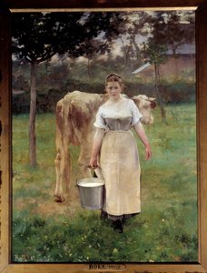 Manda Lametrie, bonden. Maleri af Alfred Philippe Roll (1846-1919) 1887 søn. 2,14 x 1,61 m Paris, musee d