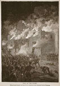 Fall of the Alamo, fra en bogpub. 1896 (gravering)