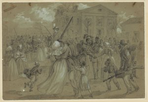 Afroamerikanske soldater mønstrede i Little Rock, Arkansas af Alfred Rudolph Waud