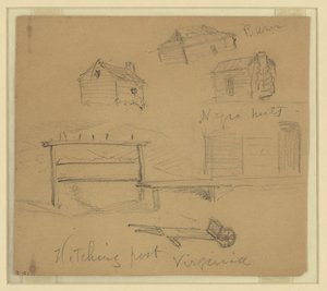 Hitching post, Virginia af Alfred Rudolph Waud