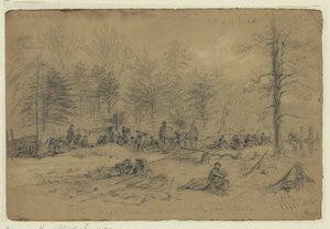 Spot hvor Genl. Sedgwick blev dræbt af Alfred Rudolph Waud