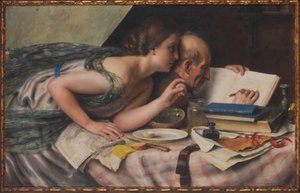 Digteren og hans muse, 1925. af Alfred Schwarzschild