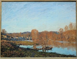 Efterår på bredden af Oise i 1873 Maleri af Alfred Sisley (1839-1899) 1873 Montreal, museum for fine arts af Alfred Sisley