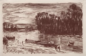 Loings bredder, nær Saint-Mammès af Alfred Sisley