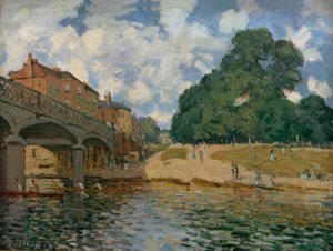 Bridge ved Hampton Court af Alfred Sisley