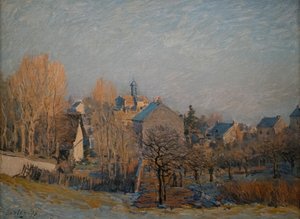 Frosty Morning in Louveciennes, 1873 (Olie på lærred) af Alfred Sisley