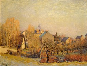 Frost morgen i Louveciennes af Alfred Sisley