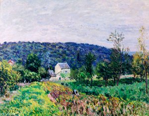 Bakker omkring Paris, 1879 af Alfred Sisley