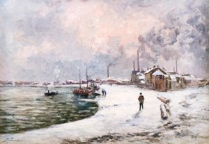 Ivry i sneen af Alfred Sisley