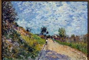 Landskabsmaleri af Alfred Sisley (1839-1899) 1870 søn. 0,38x0,55 m Lyon, Musee des Beaux Arts af Alfred Sisley