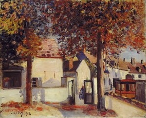 Moret-sur-Loing (Rue de Fosses) af Alfred Sisley