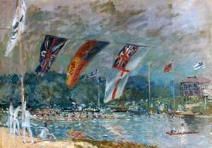 Regatta ved Molesey, 1874 af Alfred Sisley