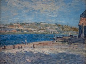Flodbredder ved Saint-Mammès af Alfred Sisley