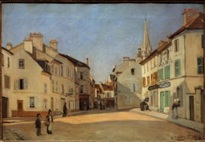 Rue de la Chaussée i Argenteuil, kendt som Place in Argenteuil af Alfred Sisley