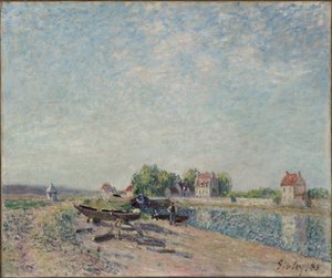 Saint-Mammès, Loing-kanalen, 1885. af Alfred Sisley
