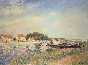 The Banks of the Loing ved Saint-Mammes, 1885 af Alfred Sisley