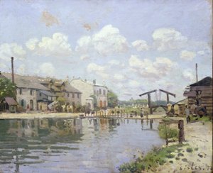 Canal Saint-Martin, Paris af Alfred Sisley