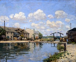 Canal Saint-Martin, Paris, 1872 af Alfred Sisley