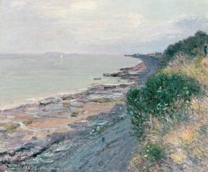 Klippen ved Penarth, aften, lavvande af Alfred Sisley