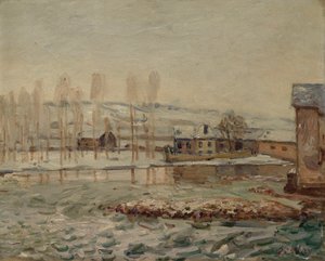 Møllerne i Moret, 1890 af Alfred Sisley