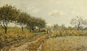 Stien på landet; Vejen på landet, 1876 af Alfred Sisley
