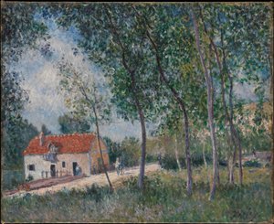 Vejen fra Moret til Saint-Mammès af Alfred Sisley
