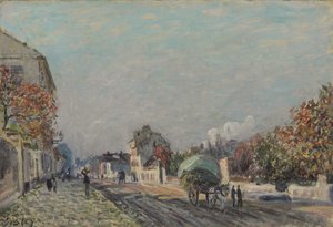 En gade i Marly, 1876 af Alfred Sisley