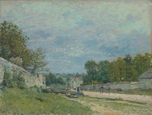 Versailles Road; Vejen til Versailles, 1876 af Alfred Sisley