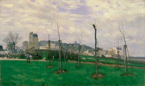 Udsigt over Montmartre fra Blomsterbyen, 1869 af Alfred Sisley