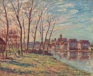Udsigt over Moret, 1889 af Alfred Sisley