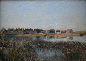 Udsigt over Saint-Mammès af Alfred Sisley