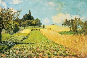 Hvedemark af Alfred Sisley