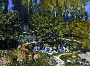 Kvinder hvidvaskning af Alfred Sisley
