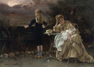 Mor og hendes børn, 1883.