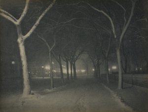 En isnende nat, New York af Alfred Stieglitz