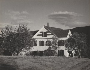 Hus og træer, Lake George af Alfred Stieglitz