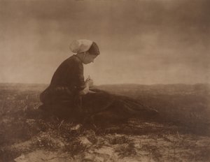 The Net Mender, 1894. af Alfred Stieglitz