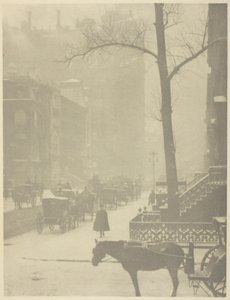 The Street, Fifth Avenue, 190001, trykt 190304. af Alfred Stieglitz