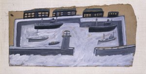 Huse og Skibe af Alfred Wallis