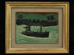 Trawler ud for Cornish Coast, ca. 1928 af Alfred Wallis