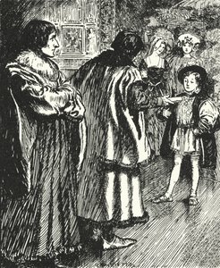 Erasmus ser Sir Thomas More præsentere et digt, han havde skrevet til den unge prins Henrik, den fremtidige kong Henrik VIII