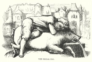 H.C. Andersen: Metalsvinet (litografi) af Alfred Walter (after) Bayes