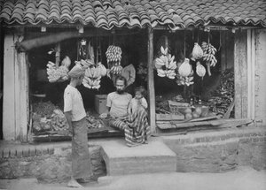 A Native Boutique eller Frugtbutik, c1890, 1910 af Alfred William Amandus Plate