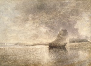 Holy Island Castle, Northumbria, c1882-3 af Alfred William Hunt