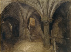 Mont St Michel, Krypten af ​​Aquilon, c1876