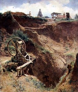 The Gravel Pit, Kings Cross (akvarel på papir) af Alfred William Hunt
